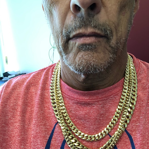 14 kt “ Miami Cuban” 24” necklace 59.5 grams - Picture 6 of 16